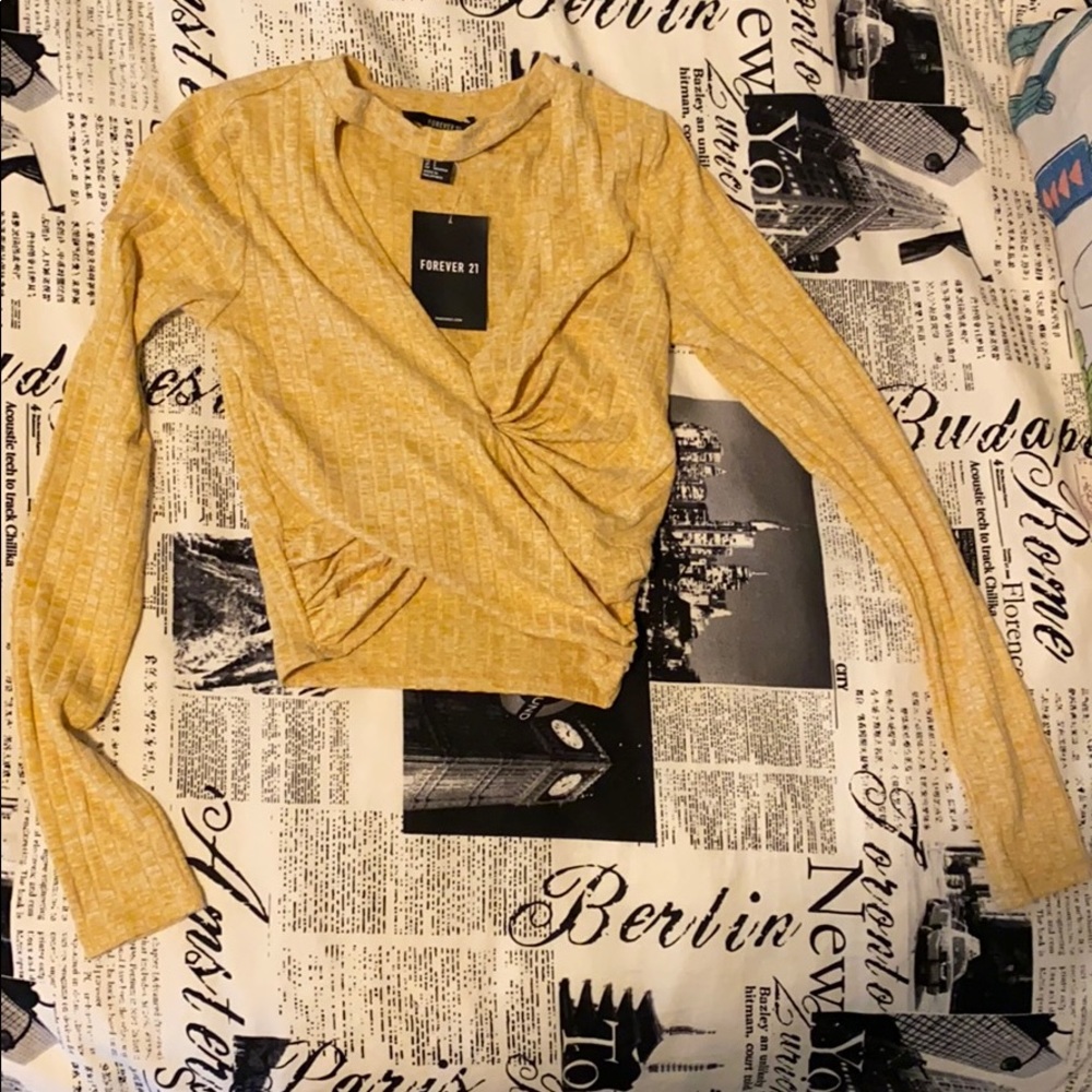 Yellow crop top